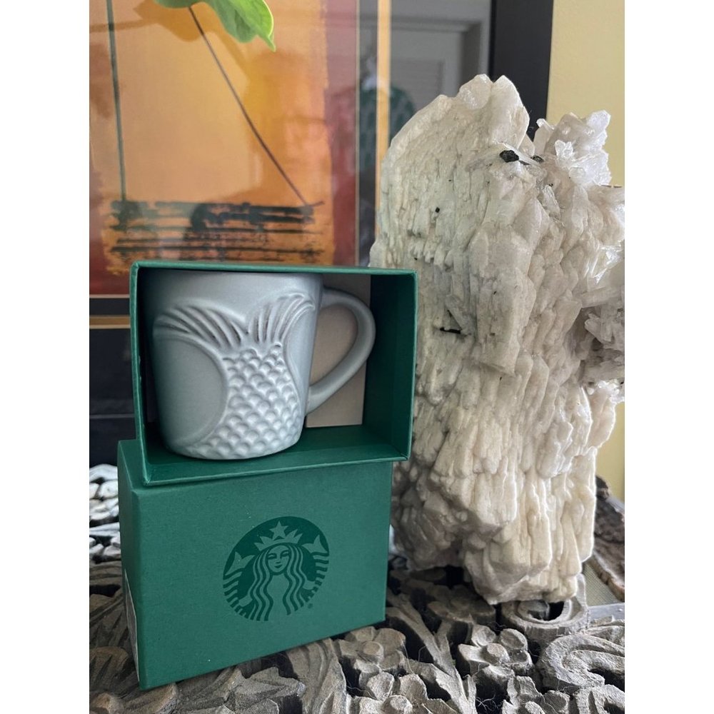 Starbucks 3oz Demitasse Espresso Cup Siren Mermaid Tail with box  NWT 2016